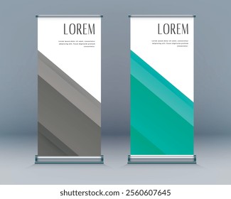 Modern minimal rollup banners pullup banners standup banners