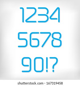 Modern minimal rounded font alphabet (numbers/figures);  Sans-serif display elegant light font, vector alphabet letters design. Bold, heavy version