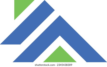 Logotipo del vector de la estructura de la casa monograma de S mínima moderna incorporada 