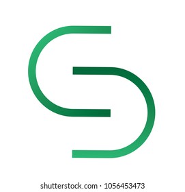 Modern Minimal S Letter Line Infinity Logo Icon Emblem