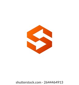 Modern Minimal S Letter Logo Symbol Vector Design