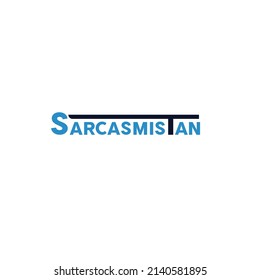 Logotipo de sarcasmo moderno y mínimo 