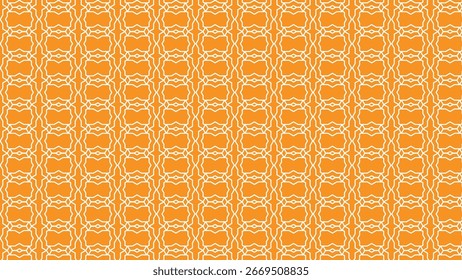 Modern Minimal Seamless Vector Pattern with White and Gold Geometric Line Design, Abstract Oriental Tile Background for Elegant Wallpaper, Home Decor, and Branding