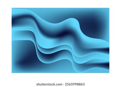 Modern Minimal Soft Blue liquid Glowing Abstract Wave Mesh Gradient Background Wallpaper