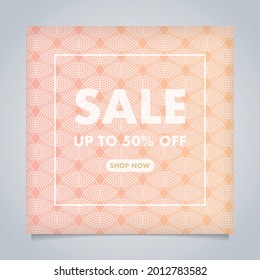 Modern minimal square banner template with soft gradient color background. Suitable for social media post and web internet ads. 