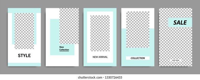Modern minimal square geometric shape template in blue green turquoise color. Corporate sale advertising template for social media stories, story, business banner, flyer, brochure in white background.