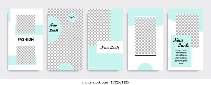 Modern minimal square geometric shape template in blue green turquoise color. Corporate sale advertising template for social media stories, story, business banner, flyer, brochure in white background.