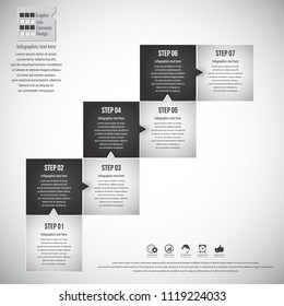 Modern minimal square infographic template - EPS10 vector - all elements in separate layers