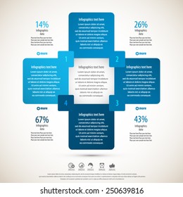 Modern minimal square infographic template