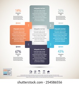 Modern minimal square infographic template