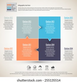 Modern minimal square infographic template
