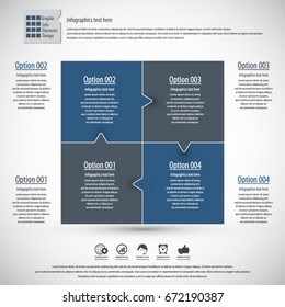 Modern minimal square infographic template - EPS10 vector - all elements in separate layers