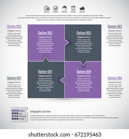 Modern minimal square infographic template - EPS10 vector - all elements in separate layers