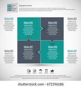 Modern minimal square infographic template - EPS10 vector - all elements in separate layers