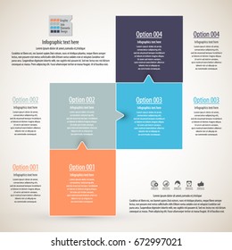 Modern minimal square infographic template - EPS10 vector - all elements in separate layers
