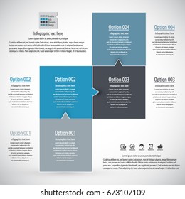 Modern minimal square infographic template - EPS10 vector - all elements in separate layers