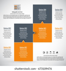 Modern minimal square infographic template - EPS10 vector - all elements in separate layers