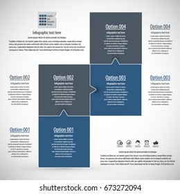 Modern minimal square infographic template - EPS10 vector - all elements in separate layers
