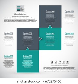Modern minimal square infographic template - EPS10 vector - all elements in separate layers