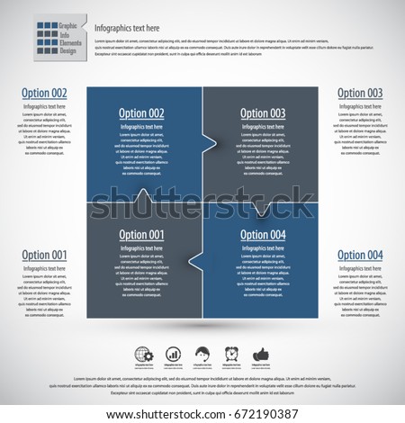Modern minimal square infographic template - EPS10 vector - all elements in separate layers