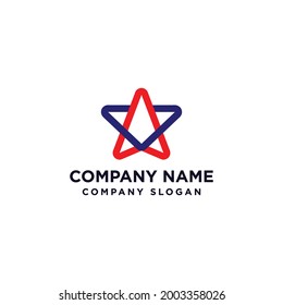 Plantilla moderna de diseño de logotipo STAR mínima