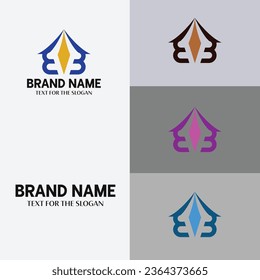 Modern Minimal Style Icon based vector logo