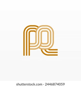 Logotipo inicial PQ de estilo minimalista moderno adecuado para empresas individuales