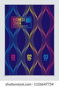 Modern minimal Template brochure, leaflet, poster. Vector geometric pattern abstract background. Striped line textured geometric illustration. A4 print format.