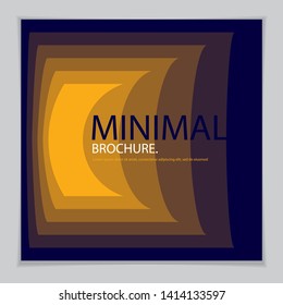 Modern minimal Template brochure, leaflet, poster. Vector geometric abstract background. Cover with minimal simple design.