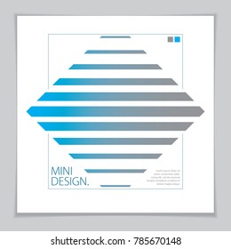 Modern minimal Template brochure, leaflet, poster. Vector geometric pattern abstract background. Striped line textured geometric illustration.