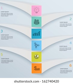 Modern minimal template infographic. Numbered banners &  reports & web design elements
