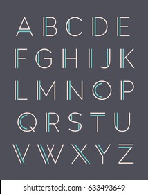 Modern Minimal Uppercase Alphabet Vector Set