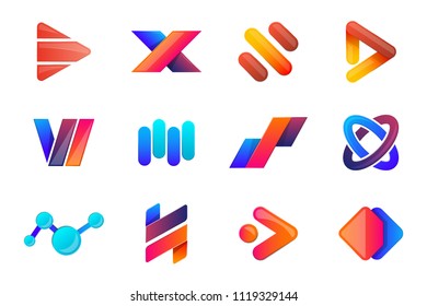 Modern Minimal Vector Logo for banner, poster, flyer