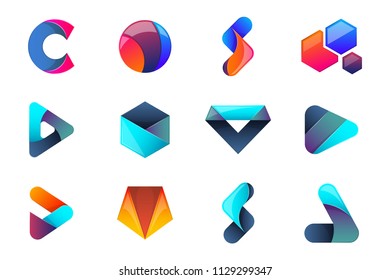 Modern Minimal Vector Logo for banner, poster, flyer