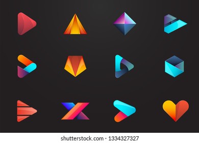 Modern Minimal Vector Logo for banner, poster, flyer