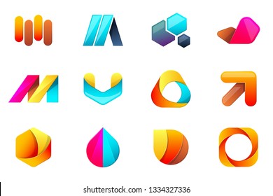 Modern Minimal Vector Logo for banner, poster, flyer
