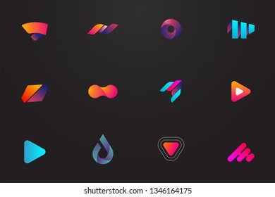 Modern Minimal Vector Logo for banner, poster, flyer