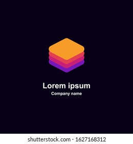 Modern Minimal Vector Logo for banner, flyer, poster
