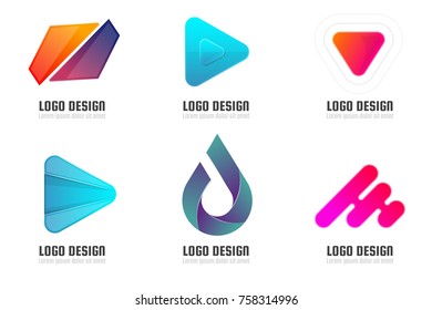 Modern Minimal Vector Logo for banner, poster, flyer