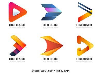 Modern Minimal Vector Logo for banner, poster, flyer