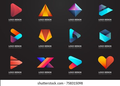 Modern Minimal Vector Logo for banner, poster, flyer