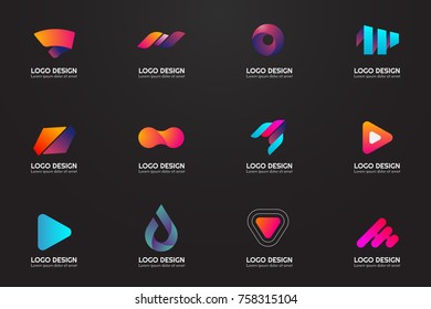 Modern Minimal Vector Logo for banner, poster, flyer