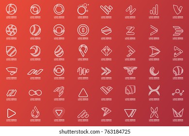 Modern Minimal Vector Logo for banner, poster, flyer