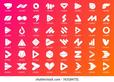 Modern Minimal Vector Logo for banner, poster, flyer