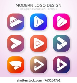 Modern Minimal Vector Logo for banner, poster, flyer