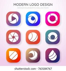 Modern Minimal Vector Logo for banner, poster, flyer