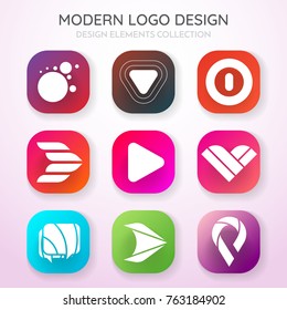 Modern Minimal Vector Logo for banner, poster, flyer