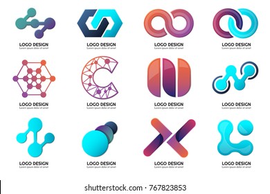 Modern Minimal Vector Logo for banner, poster, flyer