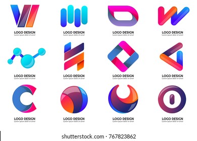 Modern Minimal Vector Logo for banner, poster, flyer