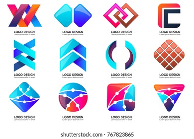 Modern Minimal Vector Logo for banner, poster, flyer